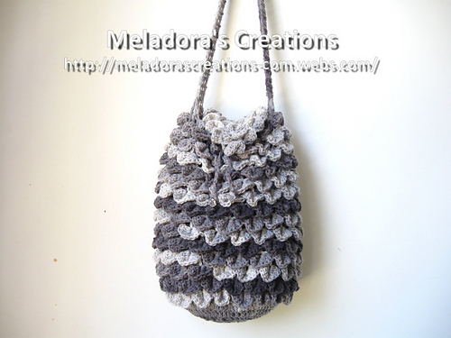 Crocodile Stitch Draw Bag