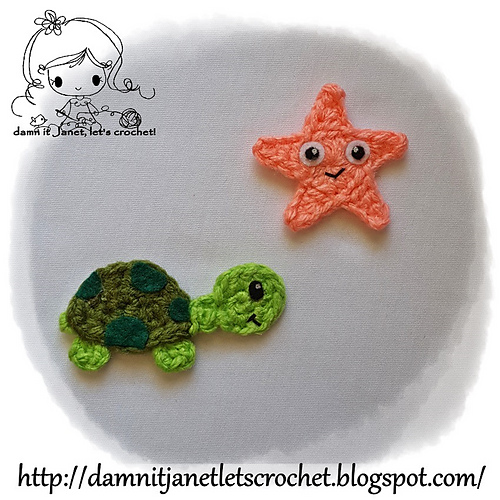 Summer Appliques (starfish & turtle)