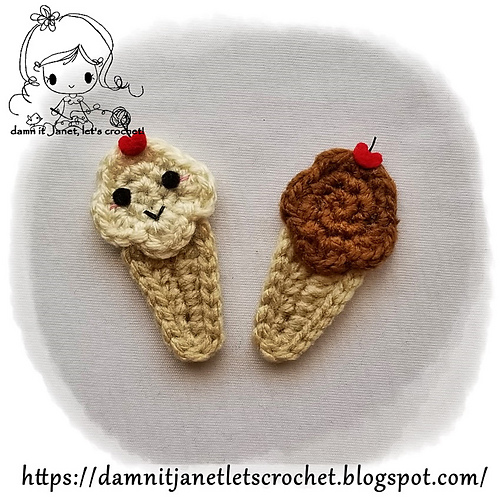 Ice Cream Cone Applique