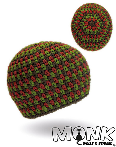 Moss stitch beanie No. 2 (Tweed Style)