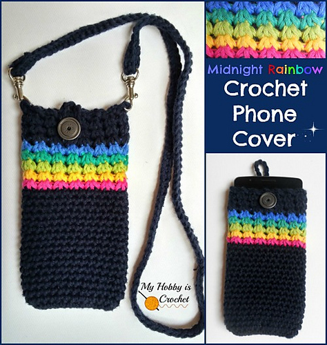 Midnight Rainbow Phone Cover with detachable strap