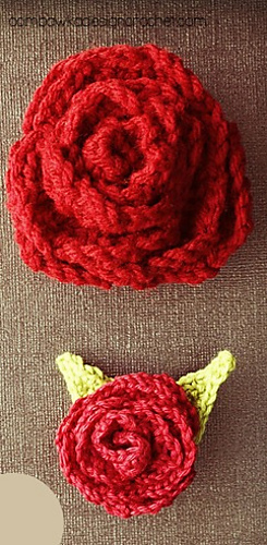 Rose Embellishment with Leaves
