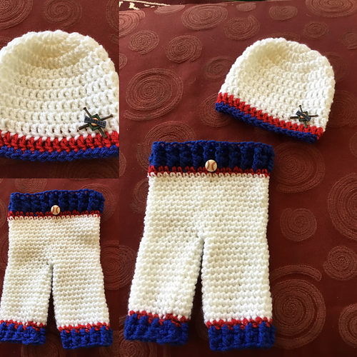 Baby Baseball Pants and Hat Set