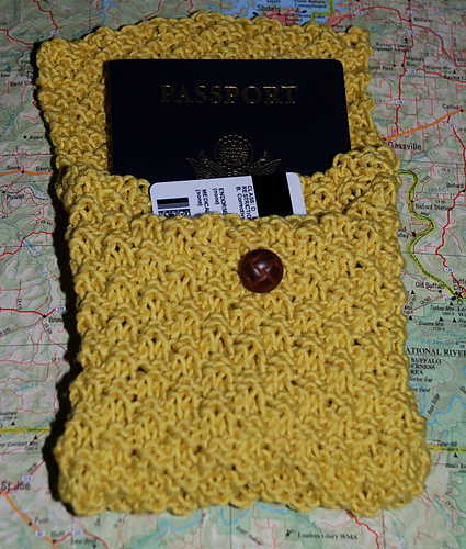 Box Stitch Passport Pouch