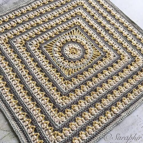Large Flower Wheel Coaster Square