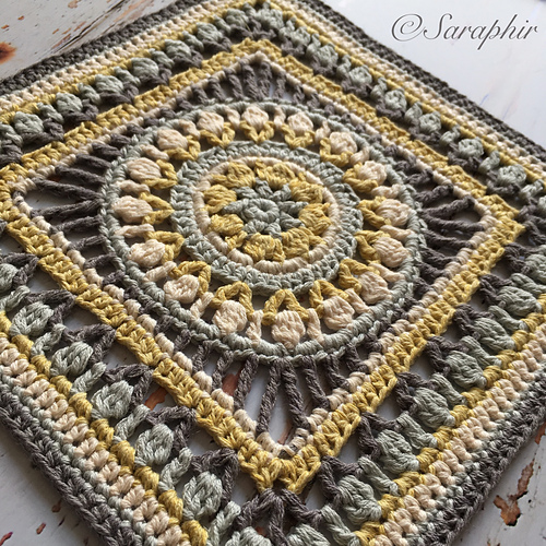 Medium Flower Wheel Coaster Square