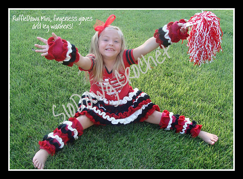 RuffleDawg Mini Skirt; Gloves & Leg Warmers