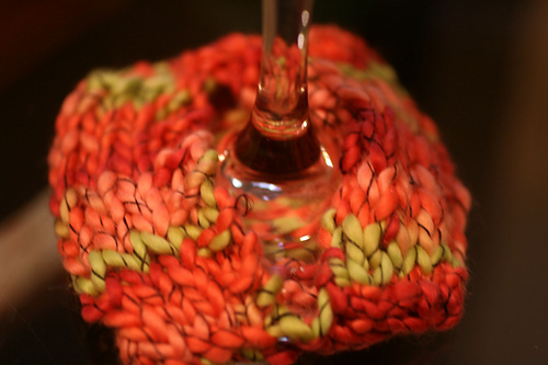 Wine Glass Cozy Coaster