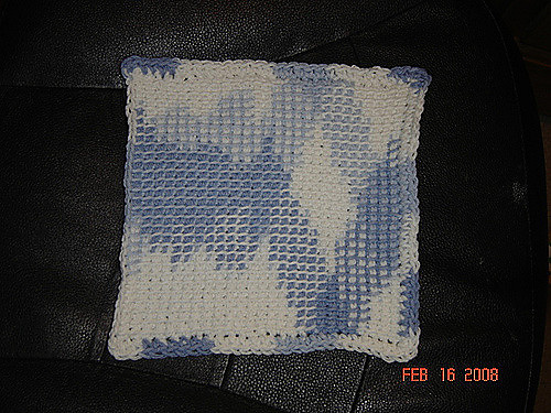 Afghan Stitch Dishcloth