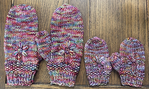 Wildflower Mittens and Cowl