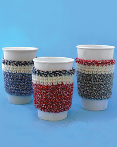 Work Sock Cup Cozy (crochet)
