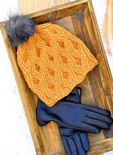 Raised Diamonds Beanie