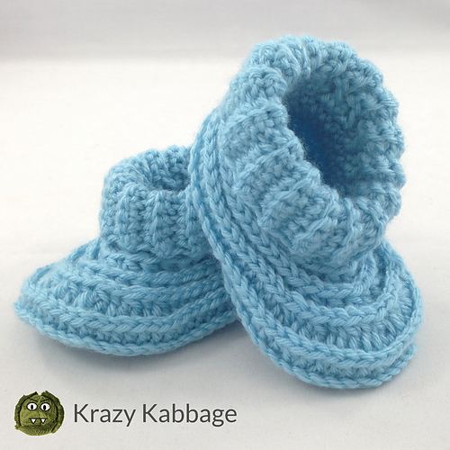 Ribbed Baby Booties