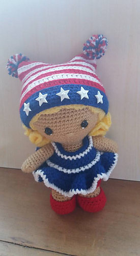 Weebee Doll - Stars and Stripes Hat