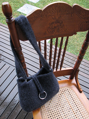 Knitted and Felted Shoulder Bag/Purse #4