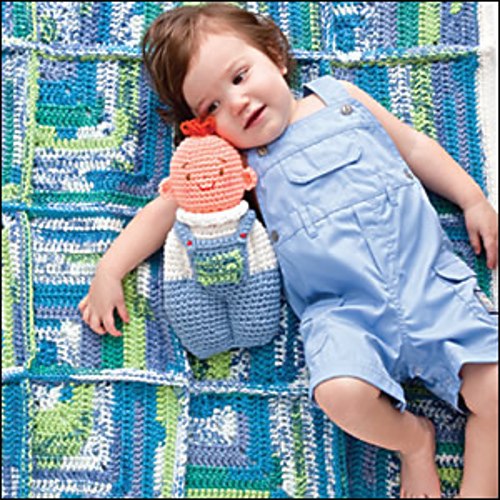 Mitered-Squares Baby Blanket