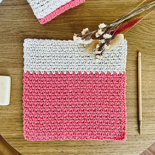 Moss Stitch Dishcloth
