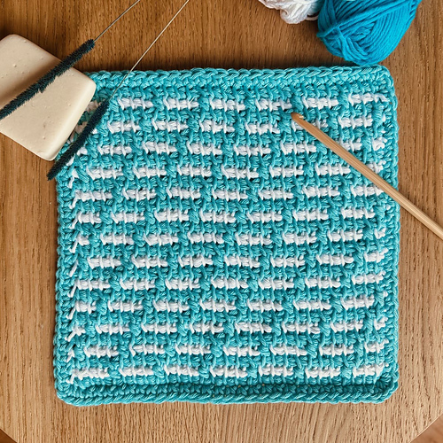 Tunisian Staircase Washcloth