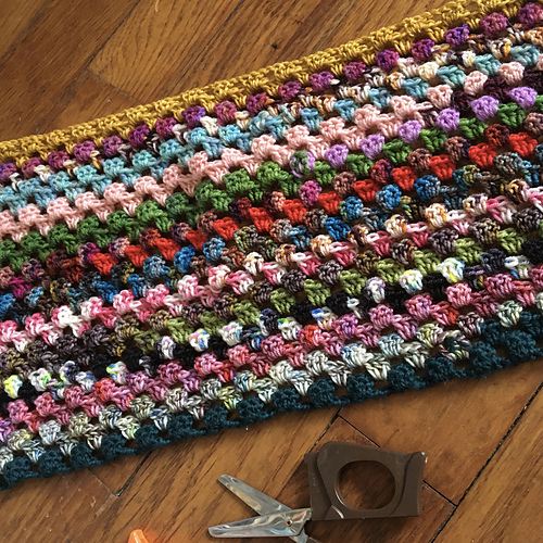 Sock Scraps Granny Stripe Blanket
