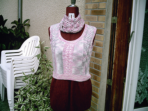 Tank Top Bamboo and Scarf (Résille)