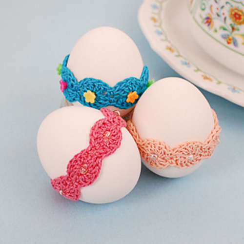 Lace Egg Wrap Easter Decor