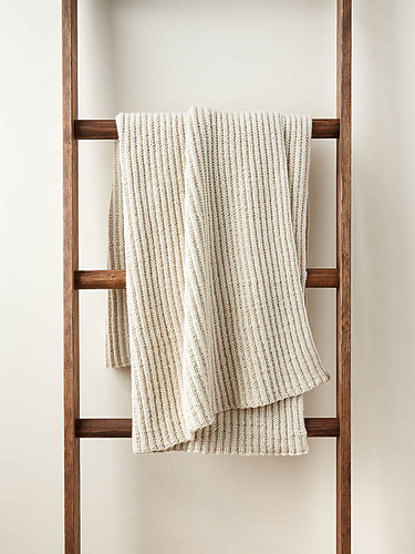 No-Purl Ribbed Blanket