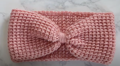 Simple Tunisian Crochet Earwarmer