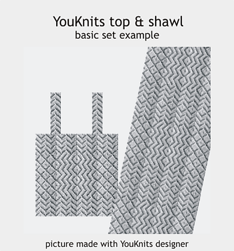 YouKnits lace example top with shawl