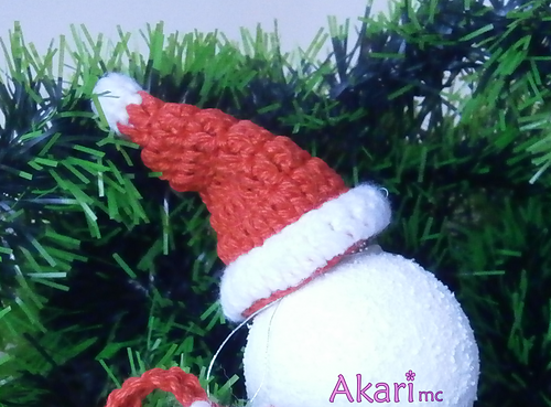 Christmas tree Santa hat ornament_ M09