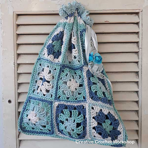 Granny Square Sock Bag