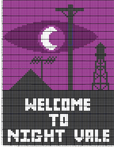Welcome To Night Vale (Pillow & Scarf Charts)