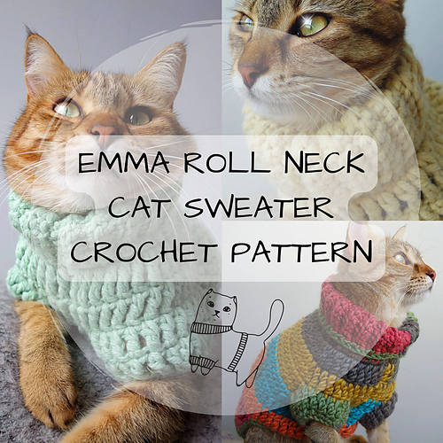 Emma Roll Neck Cat Sweater