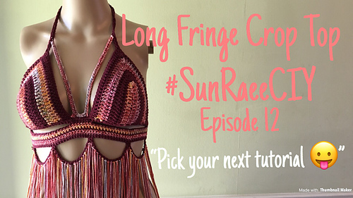 Long Fringe Caged Crop Top