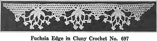 Fuchsia Edge in Cluny Crochet No. 697