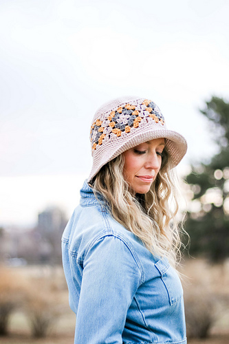 Halcyon Granny Square Bucket Hat