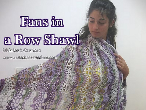 Fans in a Row Shawl