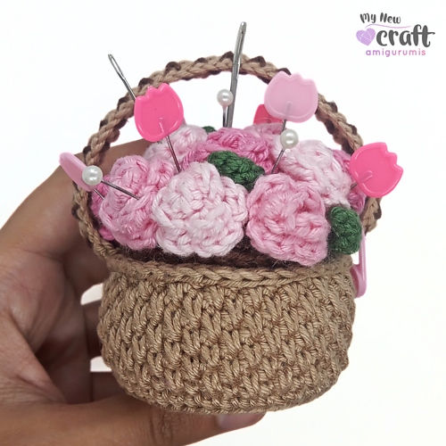 Flower Basket Pincushion