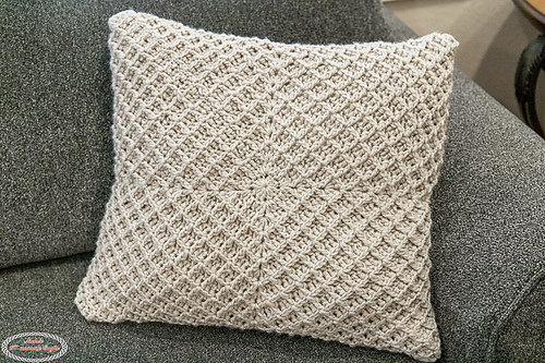 Waffle Granny Square Pillow