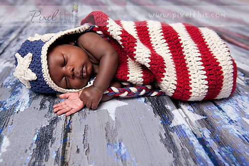 Patriotic Baby Cocoon & Hat