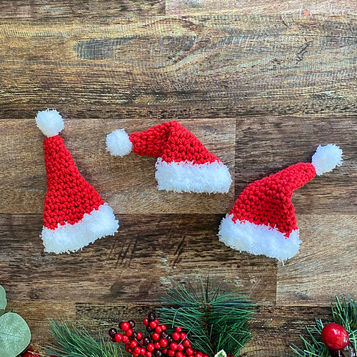 Mini Santa Hat Ornament/Garland/Embellishment