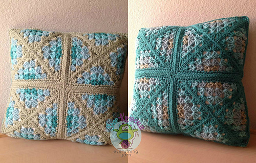 Deconstructed Granny Square w/ Windowpane Pillow