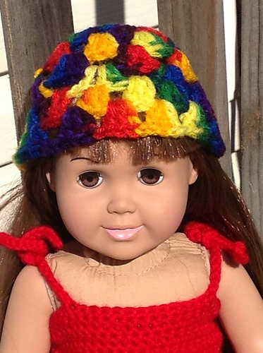18" Doll Granny Stitch Bucket Hat