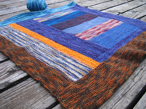 Itty Bitty Sock Yarn Bits Blanket