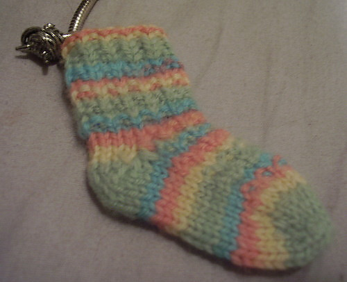Toe Up Magic Loop Wee Tiny Sock Swap Sock