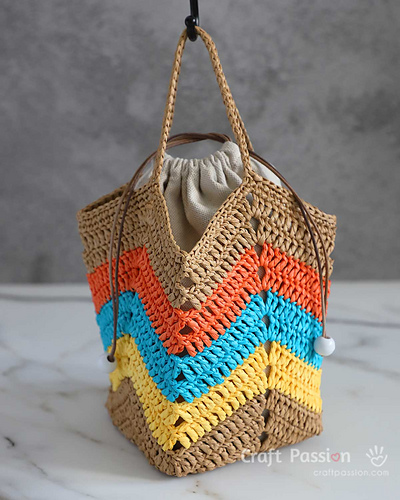 Chevron Bucket Bag