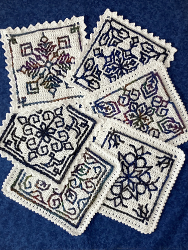 Blackwork-Style Squares