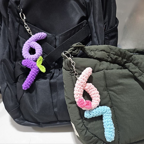 6 7 Bag Charm