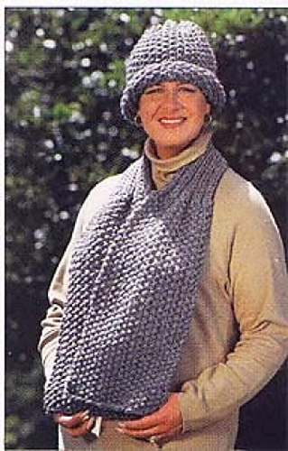 Seaman's Scarf & Vintage Look Hat (knit)