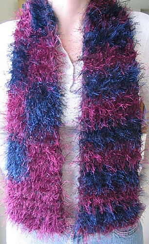 Checker-Stripe Scarf