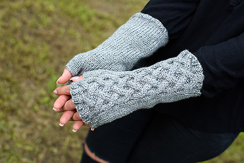 Celtic Cable Fingerless Gloves